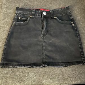 Black Denim Skirt